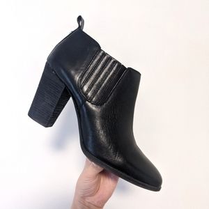 Michael Kors black leather booties